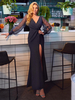 Robe de Cocktail de Bal Mode Sirène Longueur Cheville Col en V