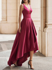 Robe de cocktail mariage robe de soirée col rond sans manche dos nu