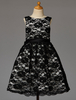 Robe de cortège enfant dentelle noir avec ceinture