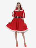 Robe De Cosplay Rouge Pour Femmes Ensemble Déguisement De Noël