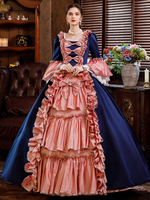 Robe De Costumes Rétro Rose Femmes Robe De Bal De Soirée Marie-Antoinette Style Médiéval