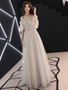 Robe de cérémonie Robe de bal gris en tulle hors de l\