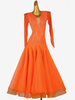 Robe De Danse De Salon Orange Costume De Danse Femmes