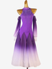 Robe De Danse De Salon Violet Femmes Lycra Spandex Costume De Danse