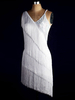 Robe de danse latine Design irréguliers sans manches franges perlées de Costume de danse latine de Bodycon Backless Déguisements Halloween