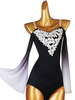 Robe de danse latine Femme Noir Femmes Fleurs Bodycon Sexy Polyester Robe Danse Porter