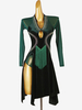 Robe De Danse Latine Fendue Vert Foncé Pour Femmes Costume De Danse