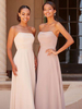 Robe de demoiselle dhonneur A-ligne longueur au sol fermeture éclair en mousseline de soie robe de bal personnalisation gratuite