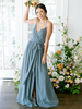 Robe De Demoiselle Dhonneur A-Ligne Sans Manches Longueur Sol Dos Nu Mousseline De Soie Vert Robes Formelles