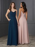 Robe de demoiselle dhonneur en mousseline de soie A-ligne robe de soirée de mariage longueur au sol personnalisation gratuite