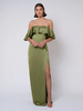 Robe de demoiselle dhonneur en tissu satiné robe de bal longueur au sol robe de soirée de mariage