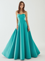 Robe de demoiselle dhonneur ligne a longueur au sol fermeture éclair tissu satiné robe de soirée de mariage