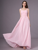 Robe de demoiselle dhonneur longue en chiffon rose