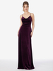 Robe de demoiselle dhonneur robe de bal fourreau en velours longueur sol