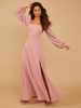 Robe de demoiselle dhonneur trapèze longueur au sol fermeture éclair en mousseline robe de soirée de mariage