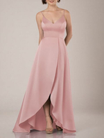 Robe de demoiselle d\honneur robe de cocktail de mariage à fine bretelle zip sur dos