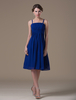 robe de demoiselle d’honneur à bretelles bleu Royal dos-nu en mousseline de soie robe de soirée