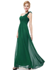 Robe de demoiselle honneur honneur longue en mousseline de soie Robes de bal en mousseline de soie 2021 Une épaule Fleurs Courge Plissé