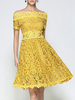 Robe de dentelle hors de l