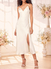 Robe de fiançée robe de mariée à bretelle jupe fendue