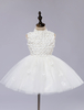 Robe de fille de fleur blanche Pageant Tutu Robe de cérémonie en dentelle ornée de fleurs