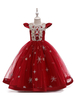 Robe de fête pour Noël Rouge de Noël sans manches en polyester