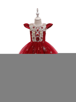 Robe de fête pour Noël Rouge de Noël sans manches en polyester