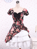 Robe de lolita classique Coton Manches Courtes Taches Chou Coton Déguisements Halloween