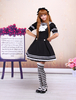 Robe de lolita classique Ecoliere Coton Marin Coton Noire Déguisements Halloween