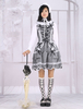 Robe de lolita Coton Noire et Blanche Déguisements Halloween