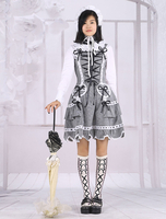 Robe de lolita Coton Noire et Blanche Déguisements Halloween