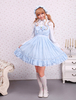 Robe de lolita douce Ecole Carreau en Vichy Coton Bleue Blanche Déguisements Halloween