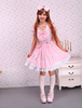 Robe de lolita douce Noeud Jabots Coton Rose Déguisements Halloween