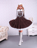 Robe de lolita douce Sans Manche Coton Brun Classique Déguisements Halloween