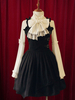 Robe de Lolita noir sangles Boucles robe de coton pour femmes Déguisements Halloween