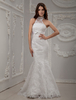 Robe de mariage blanche à licou et traîne