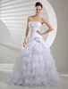 Robe de mariage bustier blanche avec fleur longueur plancher