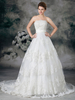 Robe de mariage charmante boule blanche en tulle bustier à traîne courte