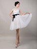 Robe de mariage exquise A-ligne dentelle ivoire longueur genou