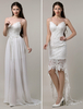 Robe de mariage exquise fourreau ivoire fendu Avec traîne