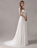 Robe de mariage taille empire ivoire en chiffon