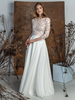 Robe de mariée 2 Pièces en chiffon Ivoire manches longues Robes de mariée