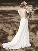Robe de mariée 2 Pièces en dentelle Ivoire sans manches Robes de mariée