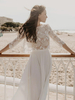 Robe de mariée 2 Pièces en dentelle Ivoire demi-manches Robe de mariée bohème Robes de mariée