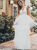 Robe de mariée 2021 une Ligne V Cou Sans Manches Multicouche Robe de Gâteau de Tulle Robe de Mariée