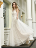 Robe de mariée 2022 Une épaule boutons sans manches Robes de mariée avec Train