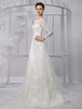 Robe de mariée a-ligne ivoire en dentelle hors de l
