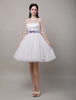 Robe de mariée A-ligne tulle ivoire longueur genou