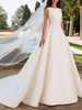Robe de mariée A-line Robe de mariée simple Robe de mariée blanche