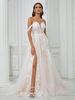 Robe de mariée avec traîne ligne a sans manches en dentelle col en cœur robes de mariée